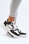 Damskie Sneakersy Big Star NN274669 Biało-Czarne