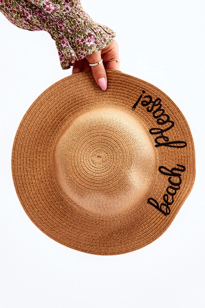 Dziecięcy Kapelusz Z Napisem Beach Please! Beżowy