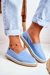 Espadryle Damskie Pleciona Podeszwa Niebieskie Big Star DD274A153
