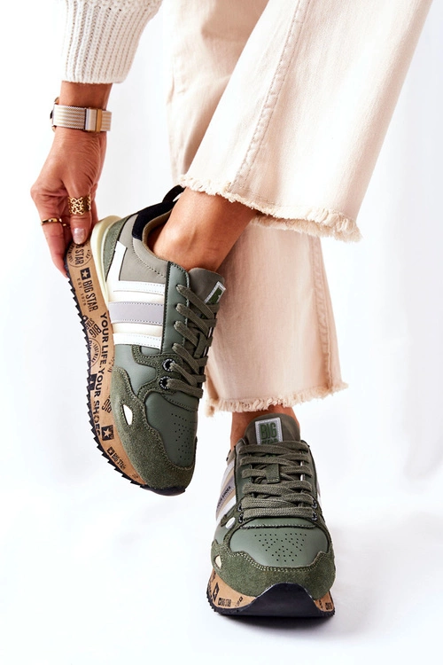 Damskie Sportowe Buty Big Star II274299 Khaki