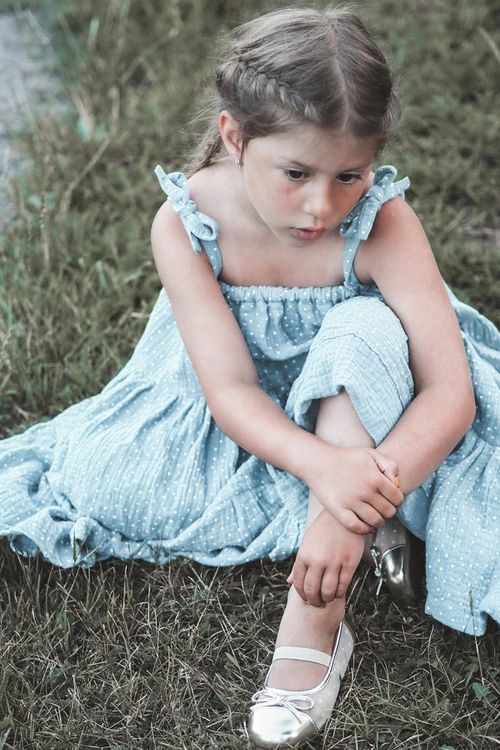 Balerinki Dziecięce Z Kokardką Złote Jellema