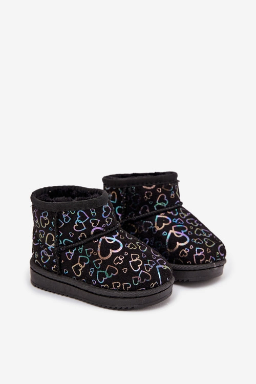Śniegowce Dziecięce W Serduszka Czarne Calivine
