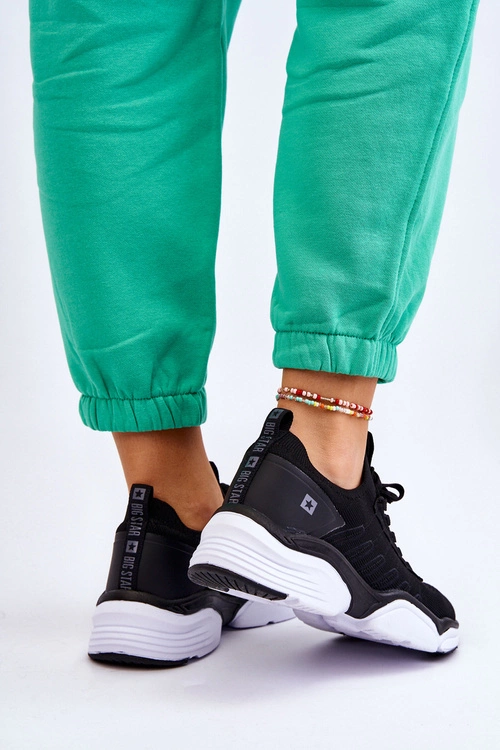 Damskie Wsuwane Buty Sportowe Memory Foam System Big Star LL274A146 Czarne