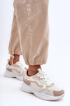 Damskie Buty Sportowe Sneakersy Na Platformie Beżowe Lomare