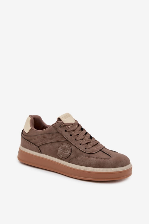Sneakersy Męskie Niskie Big Star SS174020 HI-POLY SYSTEM Ciemnobeżowe