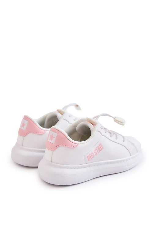 Dziecięce Sportowe Buty Big Star JJ374068 Biało-Różowe