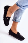 Damskie Zamszowe Mokasyny Czarne Colena