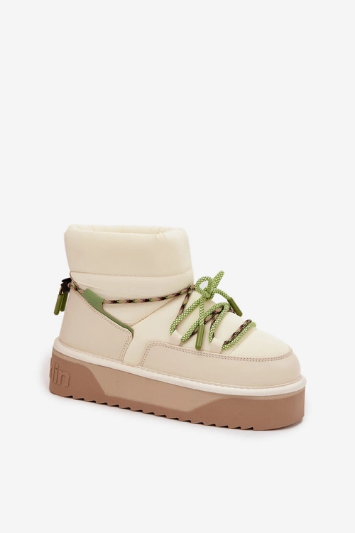 Śniegowce Na Platformie D.Franklin DFSH371015 Jasnobeżowe