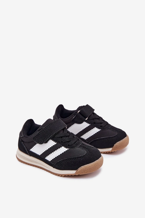 Dziecięce Sneakersy Buty Sportowe Na Rzep Czarne Viona