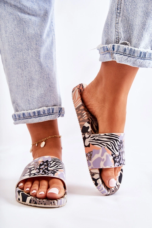 Gumowe Pachnące Klapki ZAXY JJ285098 Czarno-Beżowe