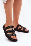 Klapki Damskie Z Paskami Czarne Pasiriela