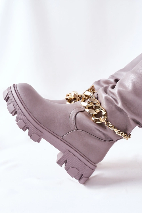 Wysokie Szare Kozaki Cecina