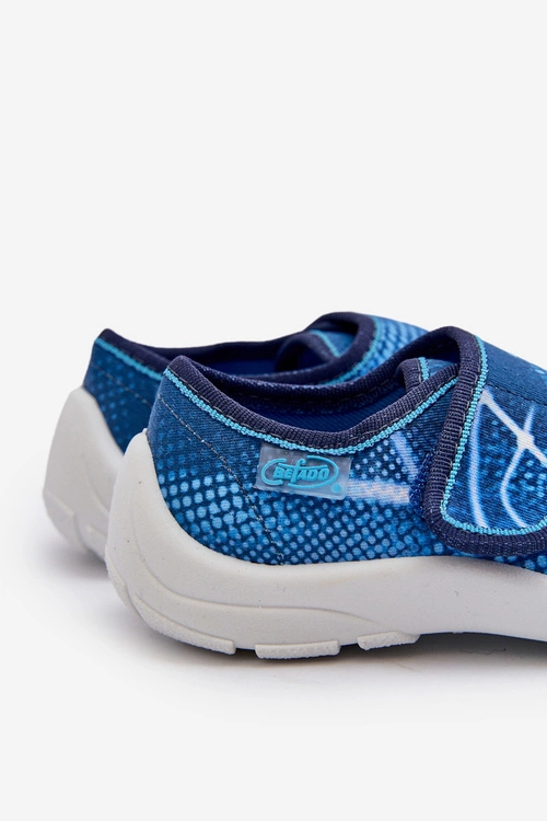 Kapcie Dziecięce Na Rzep Befado 974X312 Niebieskie