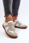 Damskie Niskie Sneakersy Biało-Szare Braidn