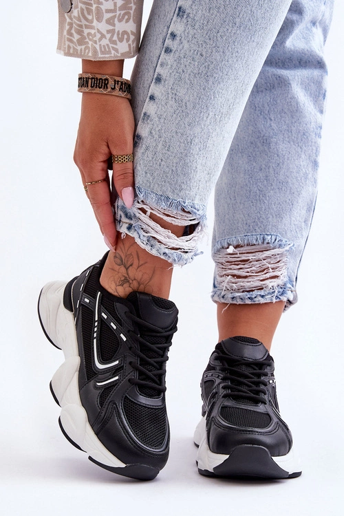 Damskie Buty Sportowe Sneakersy Czarne Feluci