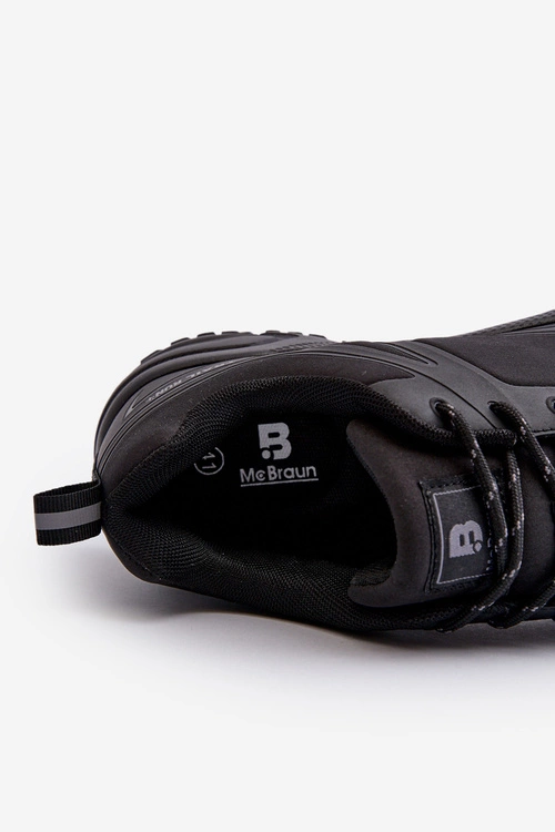 Męskie Buty Sportowe Trekkingowe Czarne Menesio