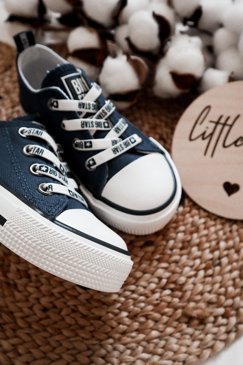 Dziecięce Materiałowe Trampki BIG STAR KK374070 Granatowe