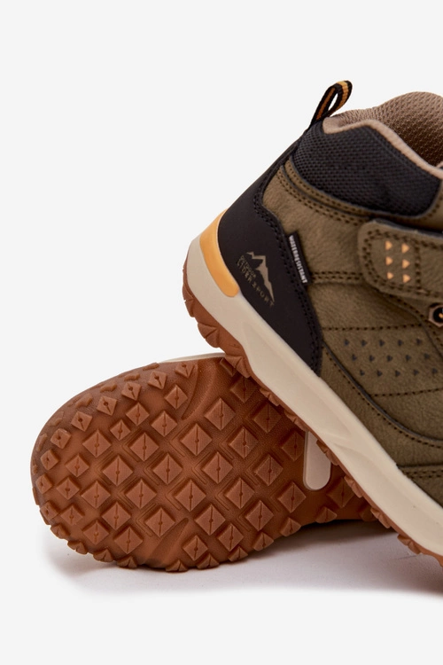 Buty Trekkingowe Dziecięce Na Rzep Ciemnozielone Pavisse