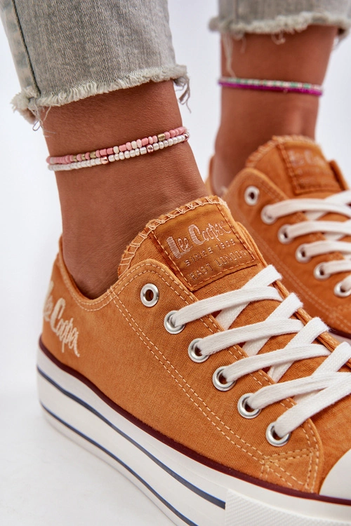 Trampki Damskie Na Grubej Podeszwie Lee Cooper LCW-24-31-2216 Pomarańczowe