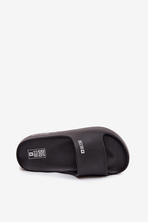 Klapki Damskie Piankowe Na Masywnej Platformie Big Star SS274721 Czarne