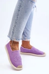 Klasyczne Damskie Espadryle Fioletowe Flaure 
