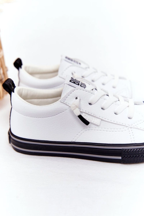 Dziecięce Skórzane Trampki BIG STAR HH374037 Białe