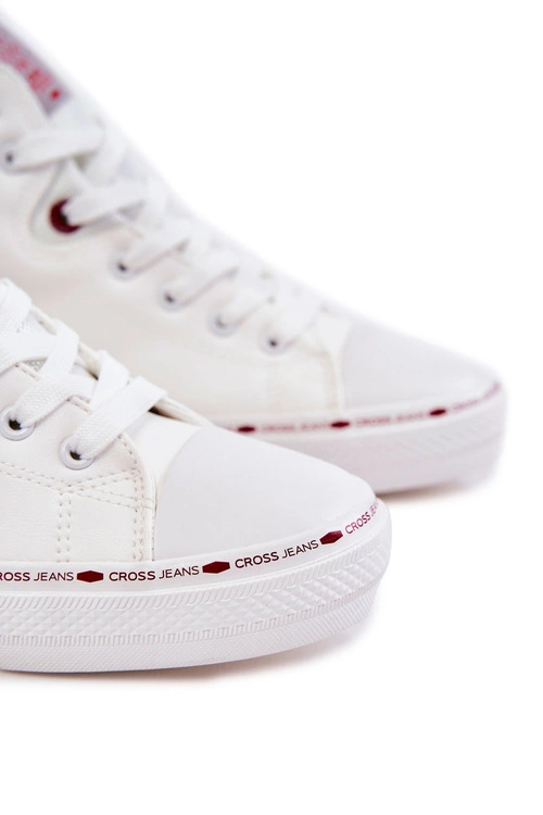 Trampki Męskie Wysokie Ocieplone Cross Jeans KK1R4056C Białe