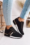 Damskie Sportowe Buty Sneakersy Czarne Lifestyle