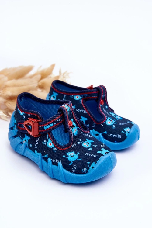 Buty Papcie Befado Chłopięce 110P476 Niebieskie