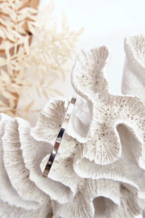 Bransoletka Stalowa Z Małymi Cyrkoniami Srebrna Lauren