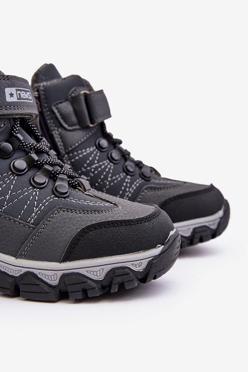 Trapery Dziecięce Ocieplone Wełną Grafitowe Ehas