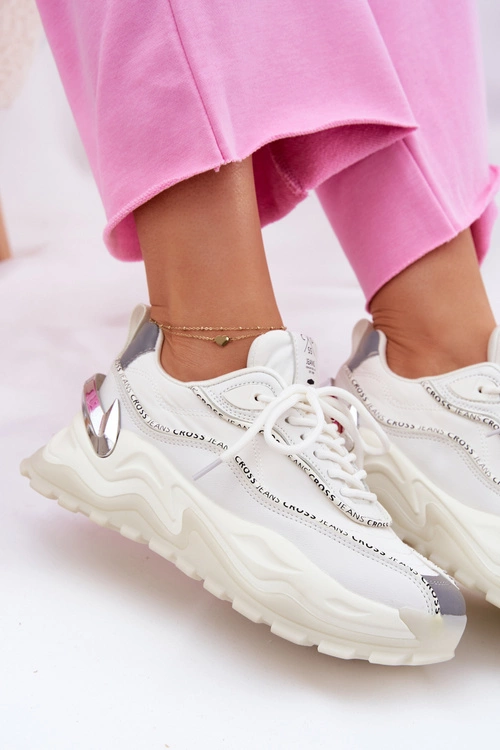 Damskie Sportowe Buty Cross Jeans II2R4017C Białe