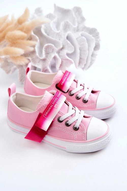 Dziecięce Niskie Trampki BIG STAR JJ374073 Różowe