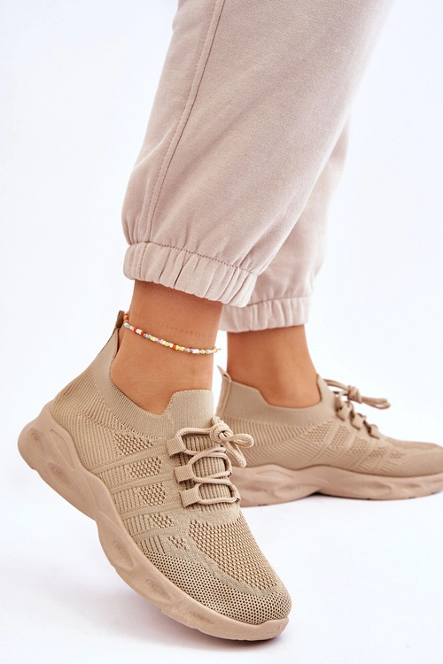 Wsuwane Damskie Buty Sportowe Beżowe Ellison