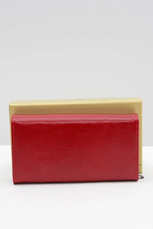 Duży Damski Czerwony Portfel