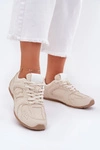 Buty Sportowe Damskie Z Eko Zamszu Beżowe Dorella 
