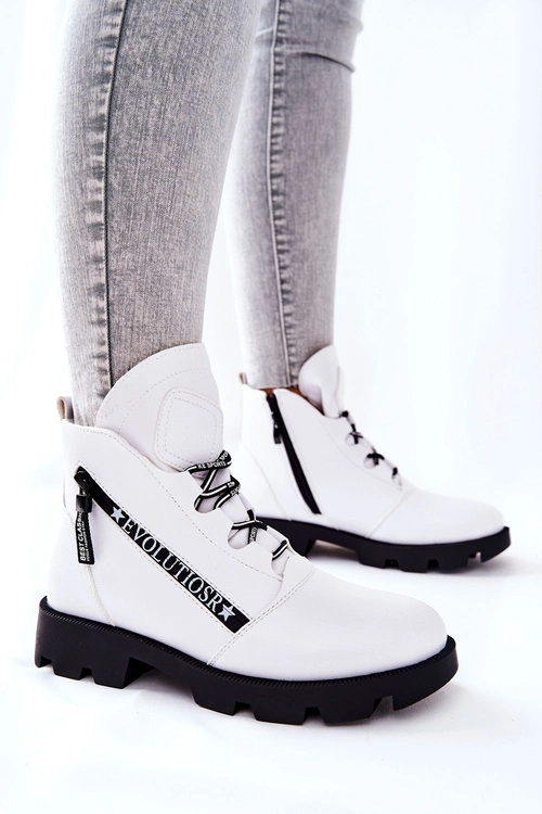 Botki Ocieplane Futerkiem Sergio Leone Białe TR740