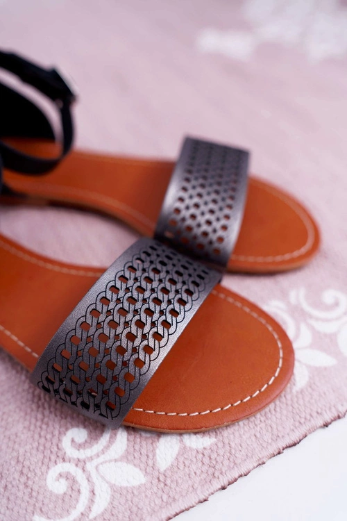 Sandały Damskie Eleganckie Czarne Neanna