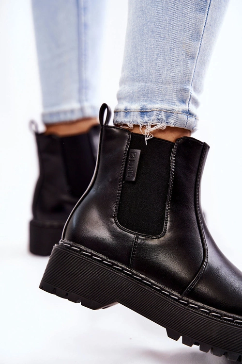 Ocieplane Wsuwane Botki Big Star II274101 Czarne