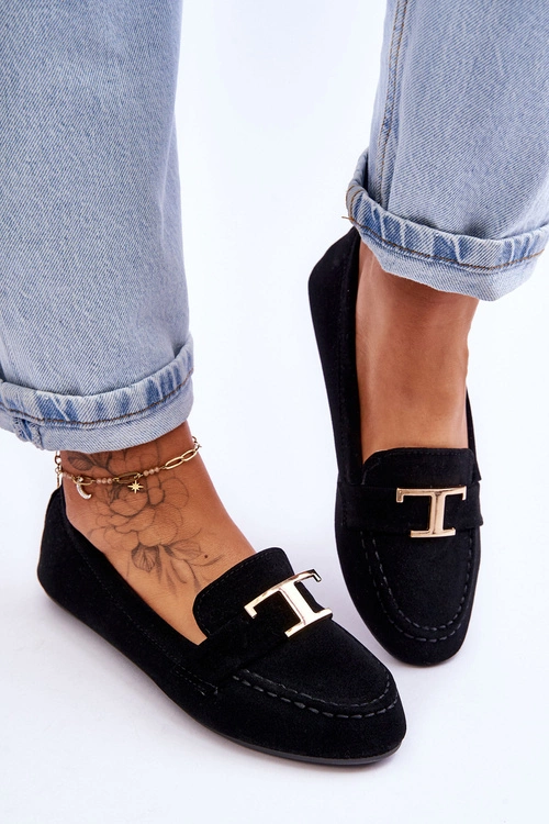 Klasyczne Wsuwane Mokasyny Czarne Carly