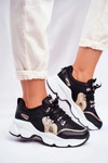 Sportowe Damskie Buty Czarno Złote Beijing