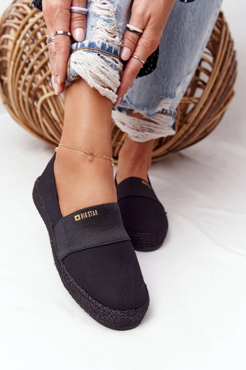 Espadryle Na Plecionej Podeszwie Big Star HH274482 Czarne