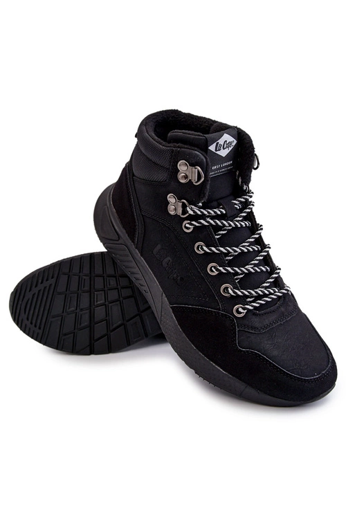 Męskie Botki Buty Trekkingowe Ocieplane Lee Cooper LCJ-22-31-1457 Czarne