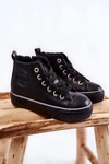 Dziecięce Wysokie Trampki Na Suwak Big Star KK374228 Czarne