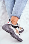 Sportowe Damskie Buty Cross Jeans Szare GG2R4037