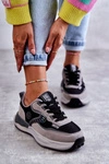 Damskie Sneakersy Sportowe Big Star KK274100 Czarno-Szare