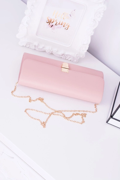 Damska Różowa Kopertówka Złoty Łańcuch