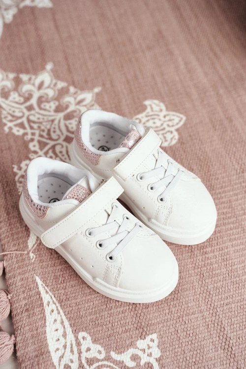 Obuwie Sportowe Dziecięce Na Rzep Białe Ilonka