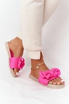 Gumowe Klapki Z Kokardą Różowe Andrea