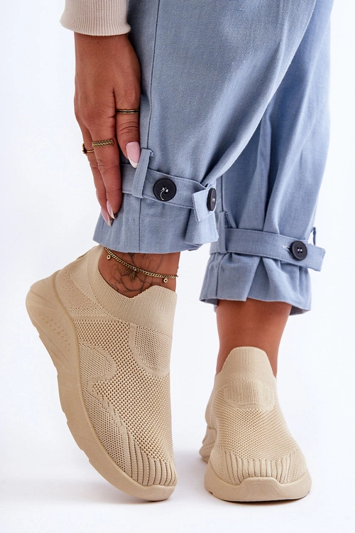 Damskie Wsuwane Buty Sportowe Beżowe Claris